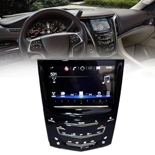 Dasbecan Touch Screen Navigation Radio GPS Assembly CUE System, Infotainment Display Module with Cooled Seat Compatible with 2013-2020 Cadillac Escalade ATS SRX XTS ELR Replace 23106488 23243166