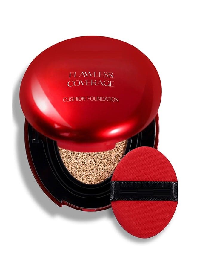 Mask Fit Cushion Foundation, Full Coverage & Weightless, Skin Fit Technology for Natural Radiance, Satin Glow Finish, Hydrating Long-Lasting Cushion, Anti-Caking 04# NATURAL BEIGE