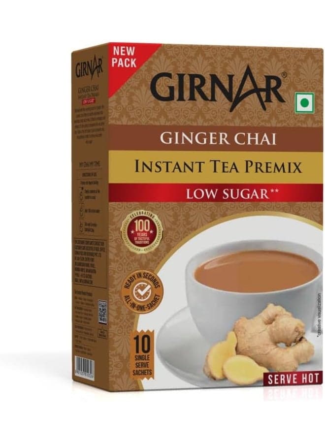 Girnar Instant Karak Tea 2 in1 Ginger Chai Premix Low Sugar