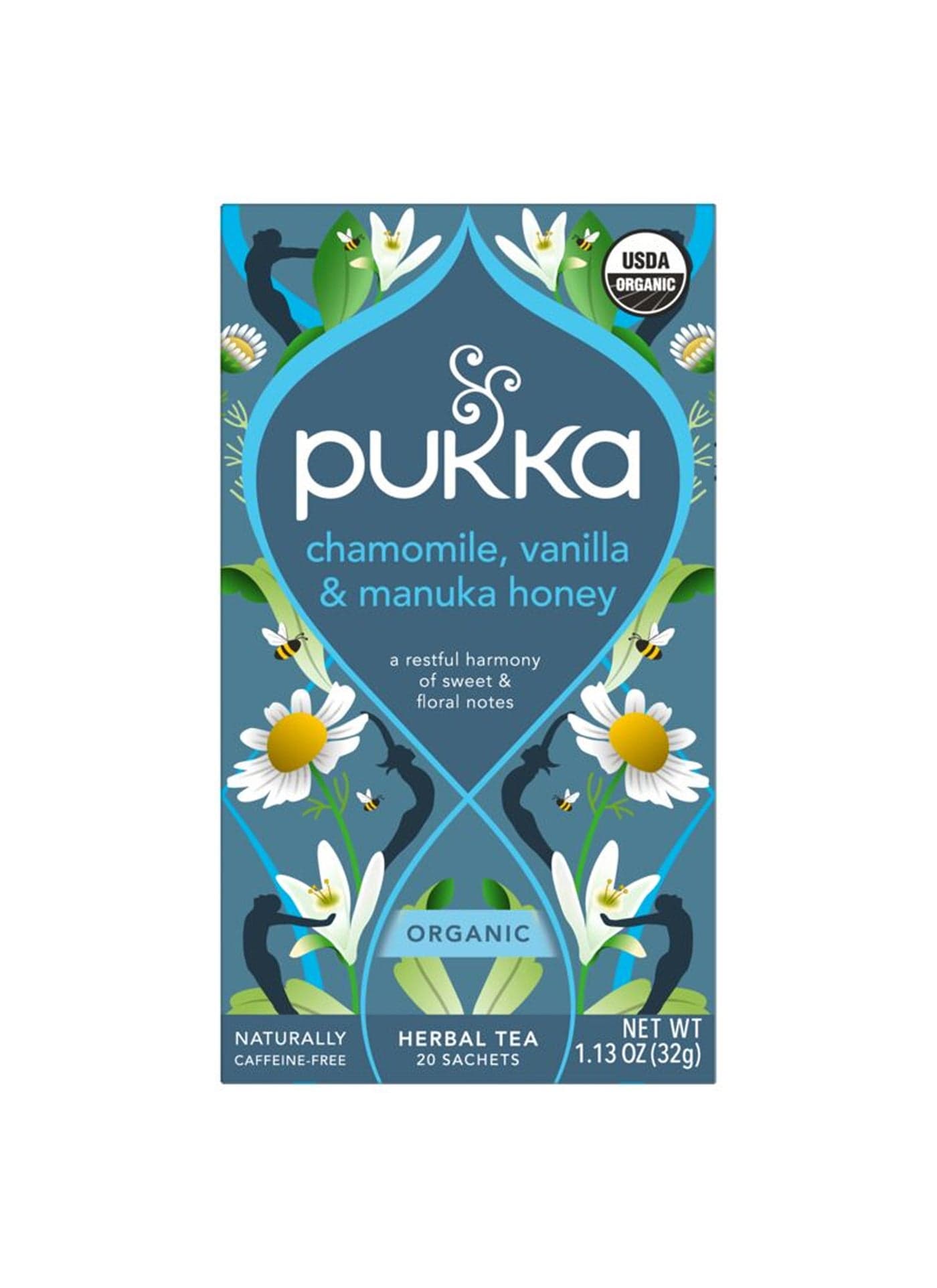 Pukka Herbs, Chamomile, Vanilla & Manuka Honey Organic Herbal Tea, 20 Teabags