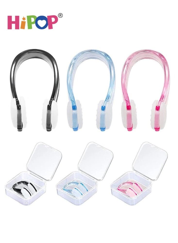3 Piece Silicone Nose Clip, Swimming Nose Clip, Nose Protector for Swimming, Beginner and Diving Swimming Pool
