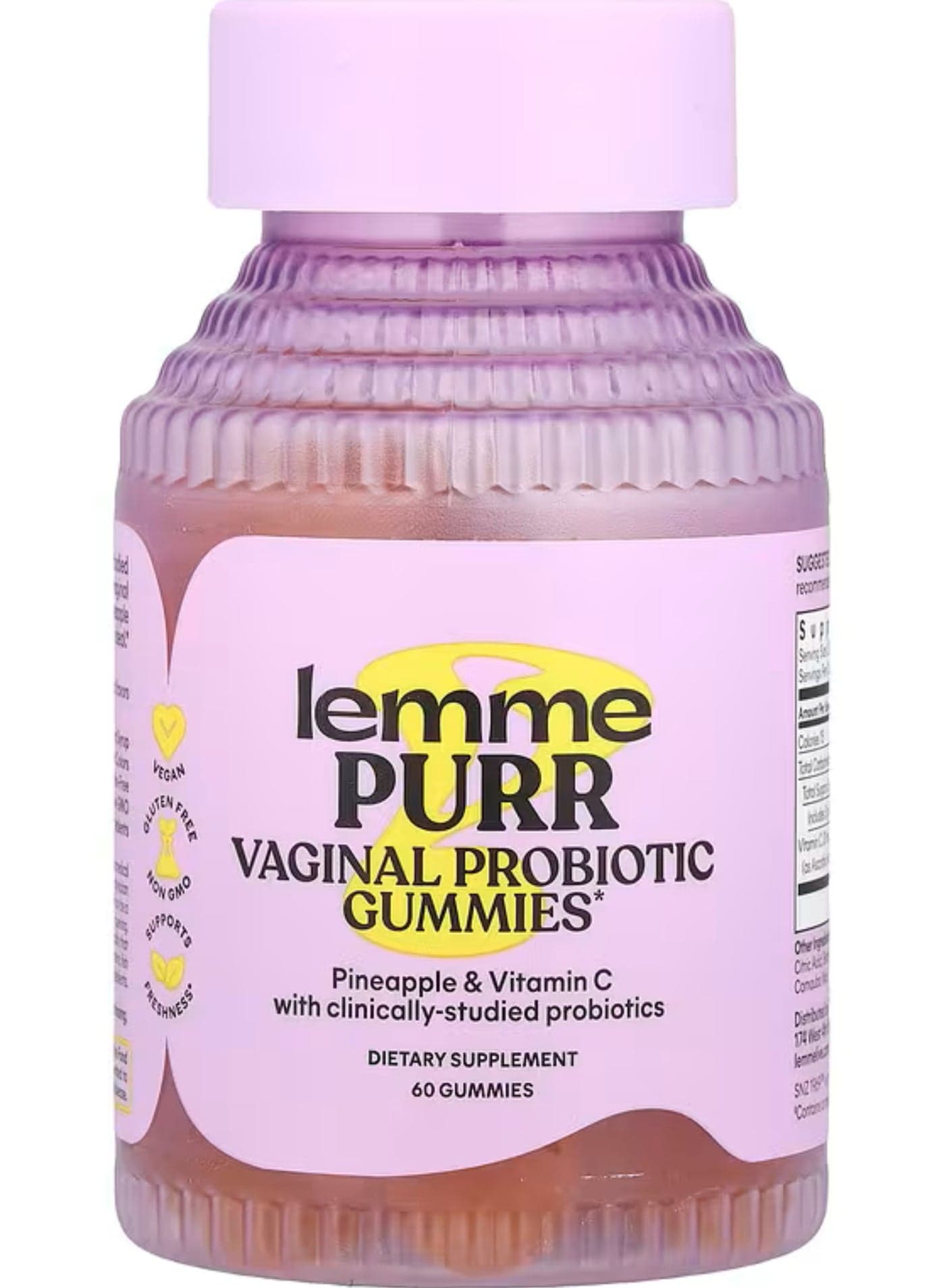Lemme, Probiotic Gummies, Pineapple, 60 Gummies