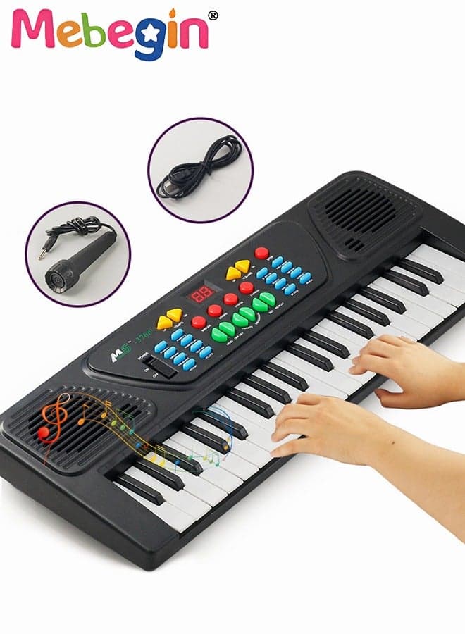 37 Key Piano Keyboard with Microphone for Kids Musical Toys for 3 4 5 6 Year Old kids USB charging Piano Portable Music Keyboard Electronic Educational Learning Toy for Boys Girls Birthday Gifts