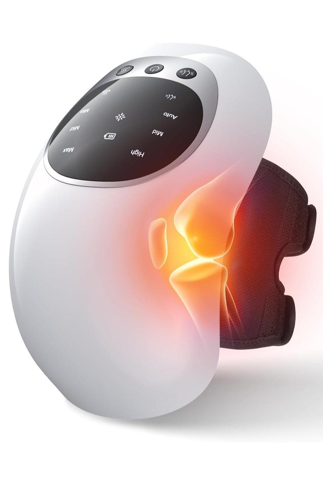 Electric Knee Massager with Heating and Vibration Rechargeable Rechargeable Electronic Massage Portable Knee Massager for Knee Joint Pain Injury Swelling Stiffness