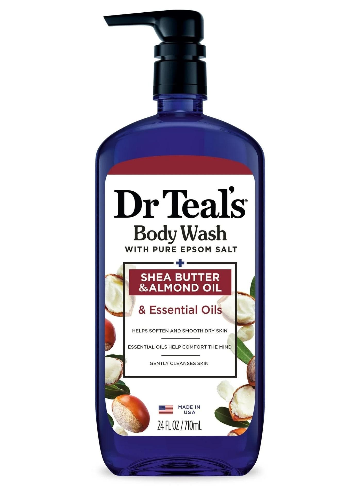 Body Wash with Pure Epsom Salt, Shea Butter and Almond Oil, 24 Oz