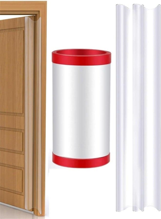 Finger Pinch Door Guard Plastic Door Protector, 2 Pack Door Cover Door Jam Shield Door Hinge Cover for Kids Baby Proofing Child Safety 90 and 180 Degree Door Frames Gates