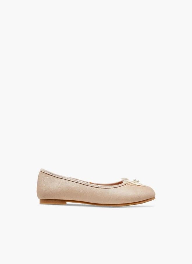 Butterfly Accent Slip-On Ballerina Shoes