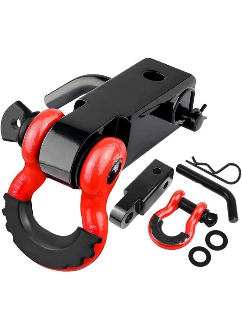Tow Hitch Receiver for Vehicle 5.08 cm 45,000 Lbs Offroad Hitch with 1.5875 cm Screw Pin 1.905 cm Shackle