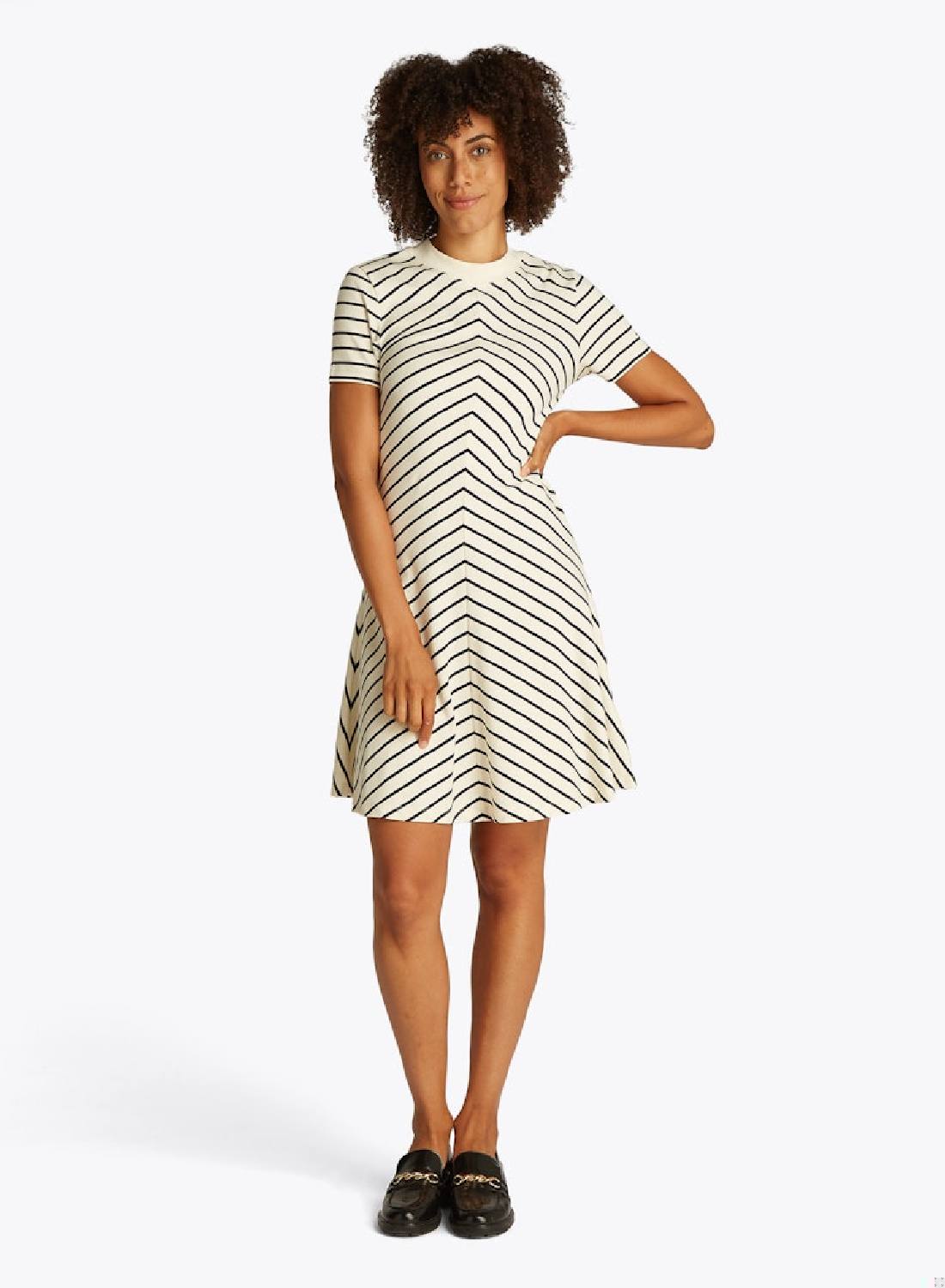 Striped A-Line Dress