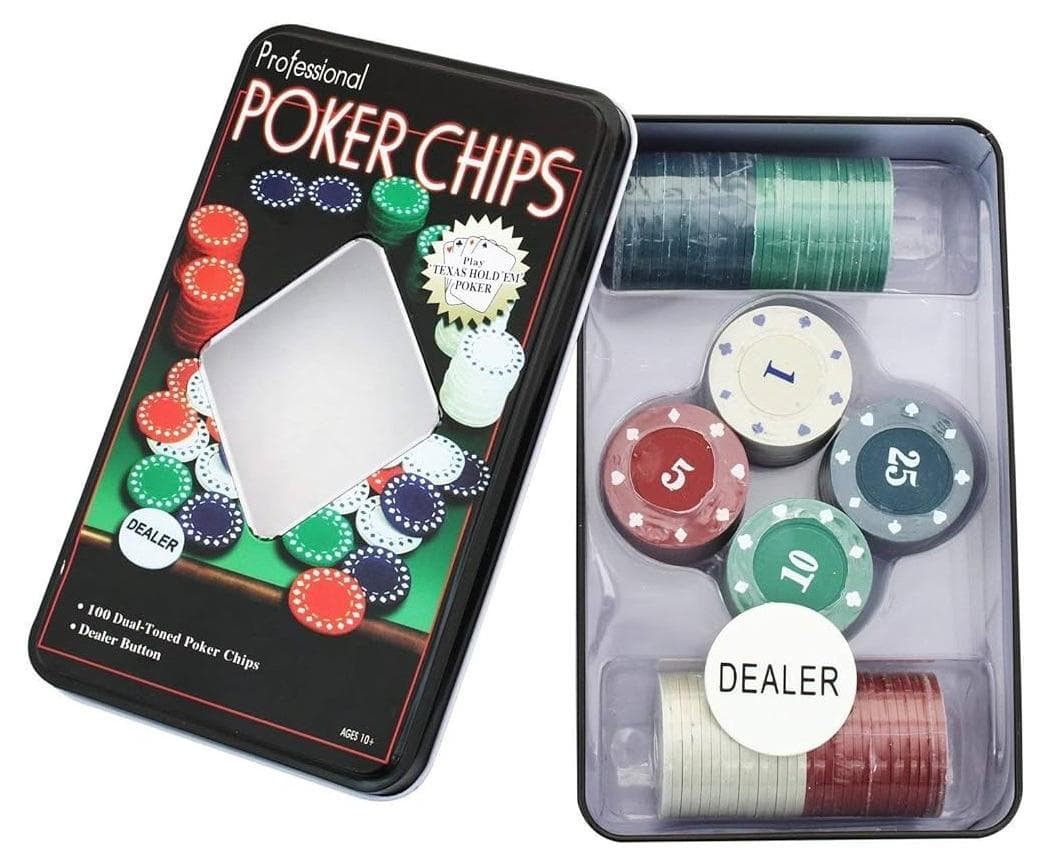 100pcs Poker Chip Set Card Gaming Perfect for Gifts, Family Games, Birthday Parties