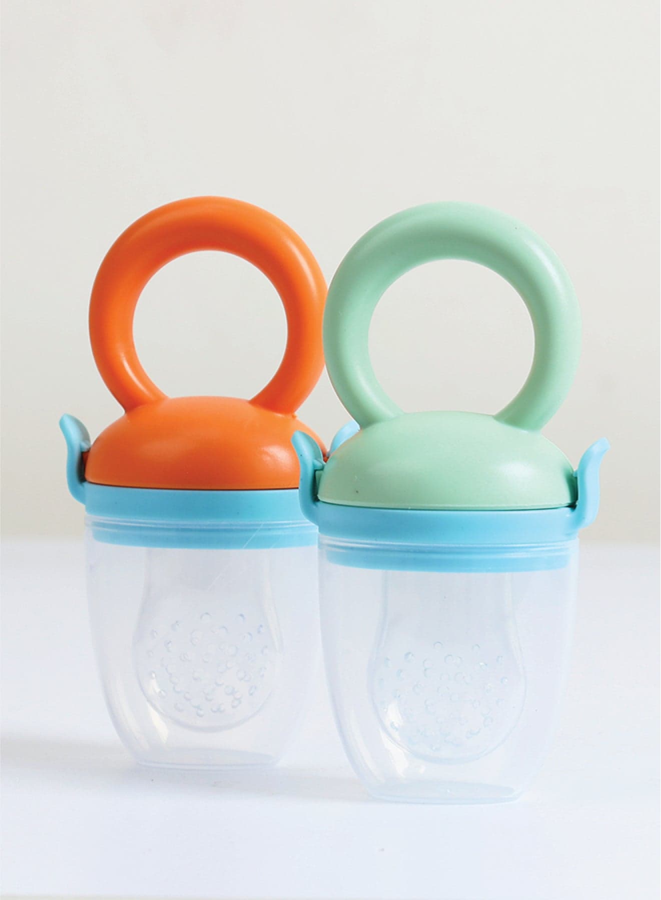 Zenito Fresh Food pack of 2 Pulp Feeder for Babies - Safe Weaning Tool -Pulp Silicone Baby Feeder -Soft & Safe Self-Feeding for Infants & Toddlers - Food & Fruit Dispenser, Ideal for Toodler Led Weaning Supplies - New Born Feeding Essentials