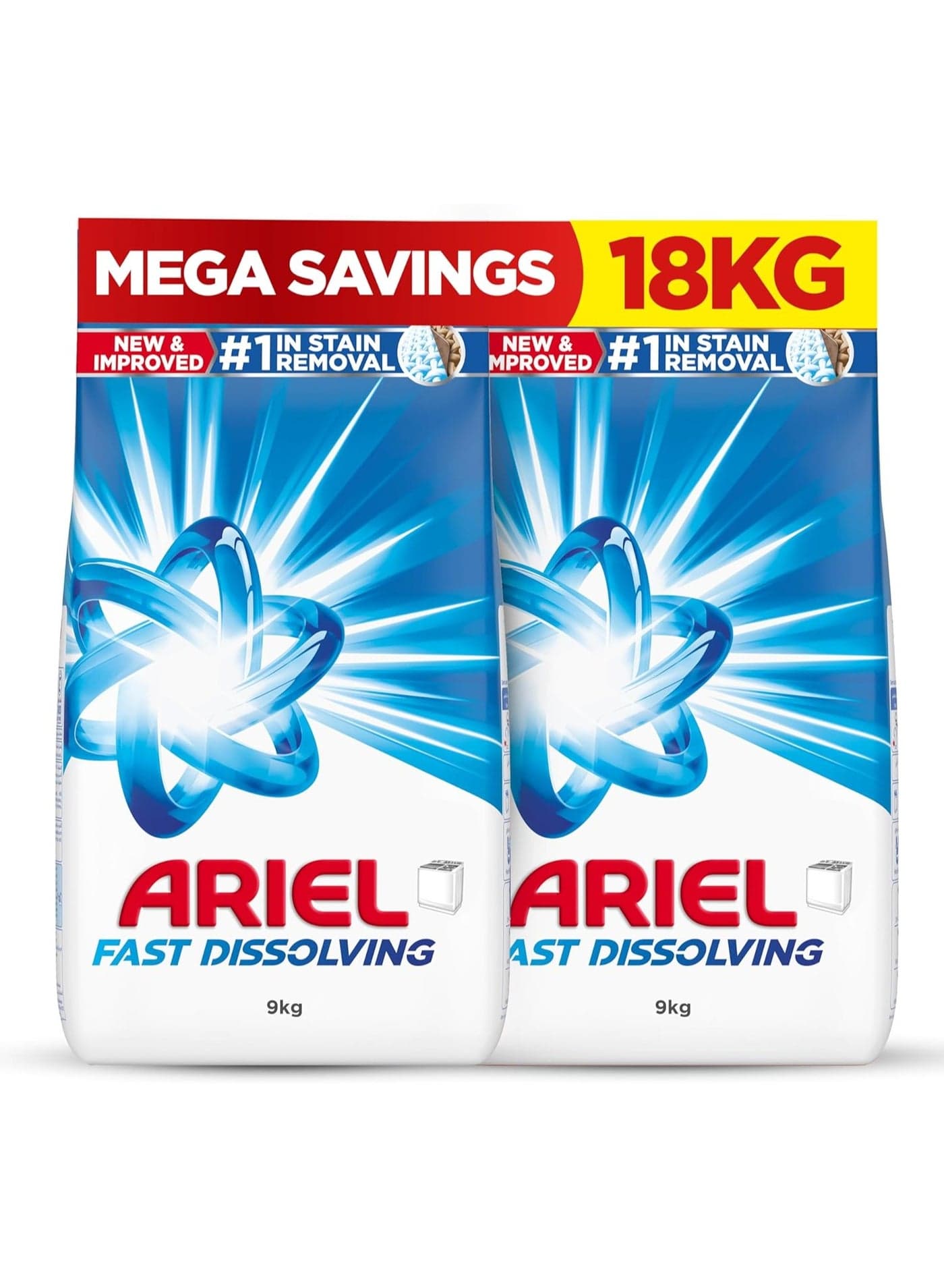 Fast Dissolving Laundry Detergent Powder Dual Pack