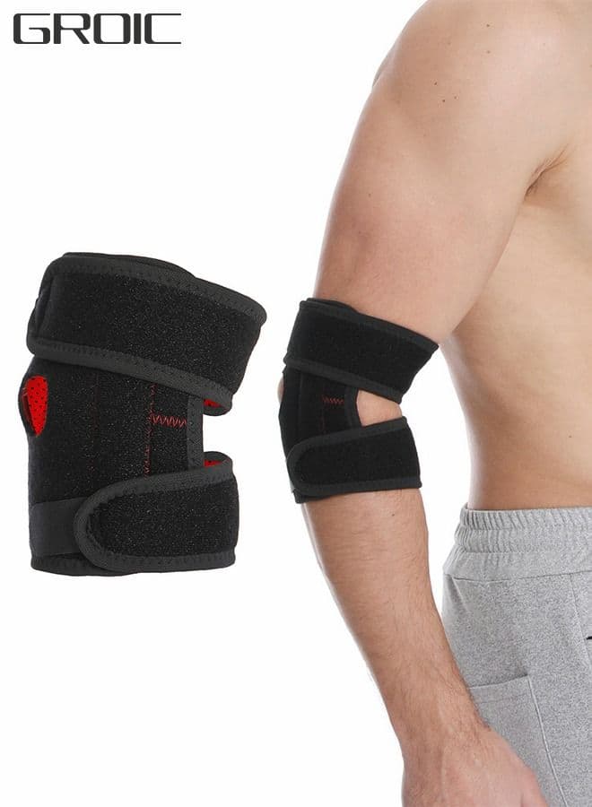 Elbow Brace, Adjustable Elbow Support With Dual-Spring Stabilizer, Sports Injury Pain Relief and Protection, Elbow Support Arm Wrap Strap,Sports Protective Equipment