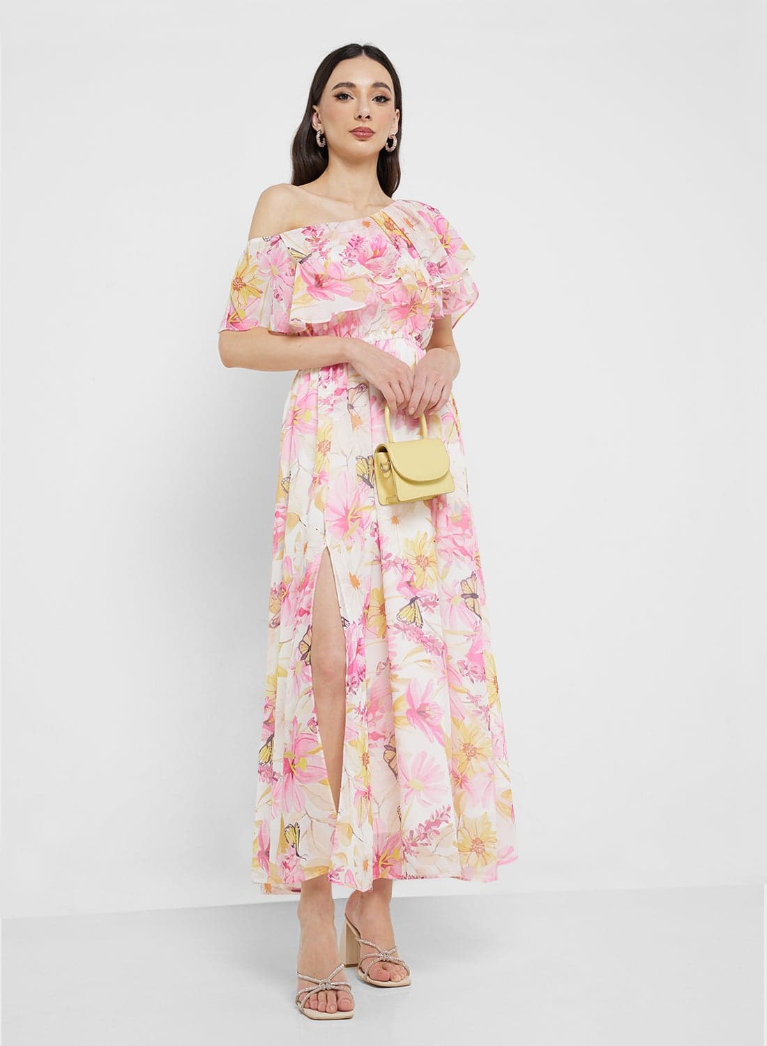 Floral Ruffle Maxi Dress