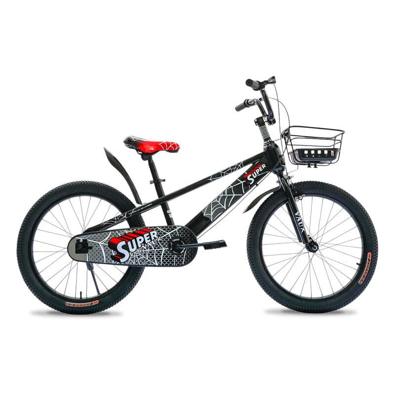 Super 20-Inch Kids Bike | 20-Inch Wheel Size | Adjustabe Seat | With Basket |Black Color