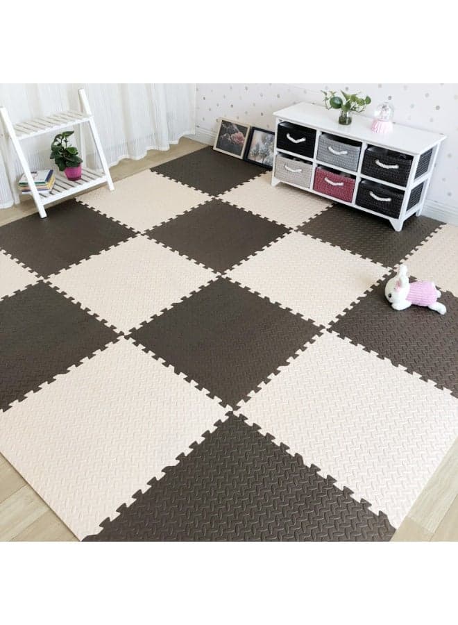 Extra Large Baby Foam Play Mat 240x240cm – Non-Toxic Thick Foam Puzzle EVA Tiles - Black & White 16 PCS