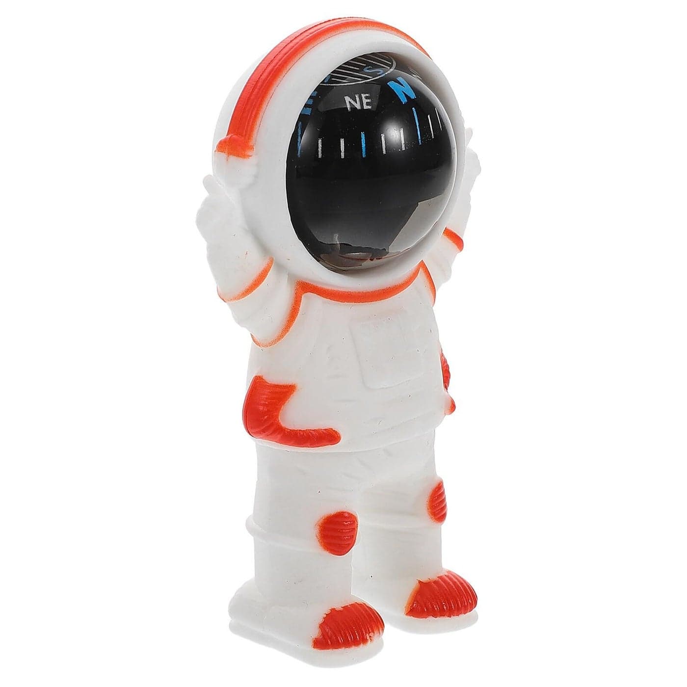 Yardwe Orange Astronaut Car Compass Dashboard Mount Mini High Precision Navigation Auto Decor