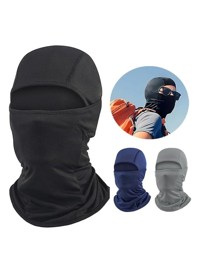 3 Pcs UV Protection Cooling Balaclava Face Mask Windproof Dustproof Full Face Cover for Men Women Skiing Snowboarding Cycling Hiking