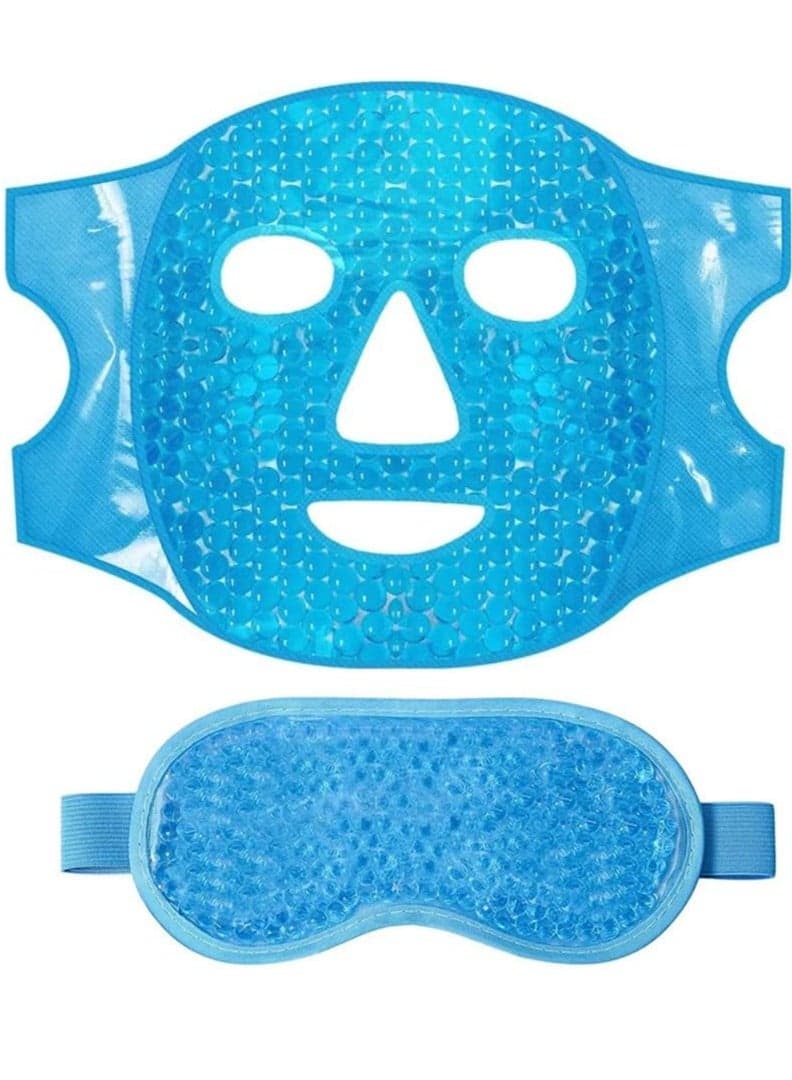 Gel Beads Face and Eye Masks Kit Hot and Cold Mask Cooling Ice and Heat Facial Eye Pack Therapy Cooling Gel Ice Eye Mask for Stress Relief Headaches Puffy Eye Eye Bags