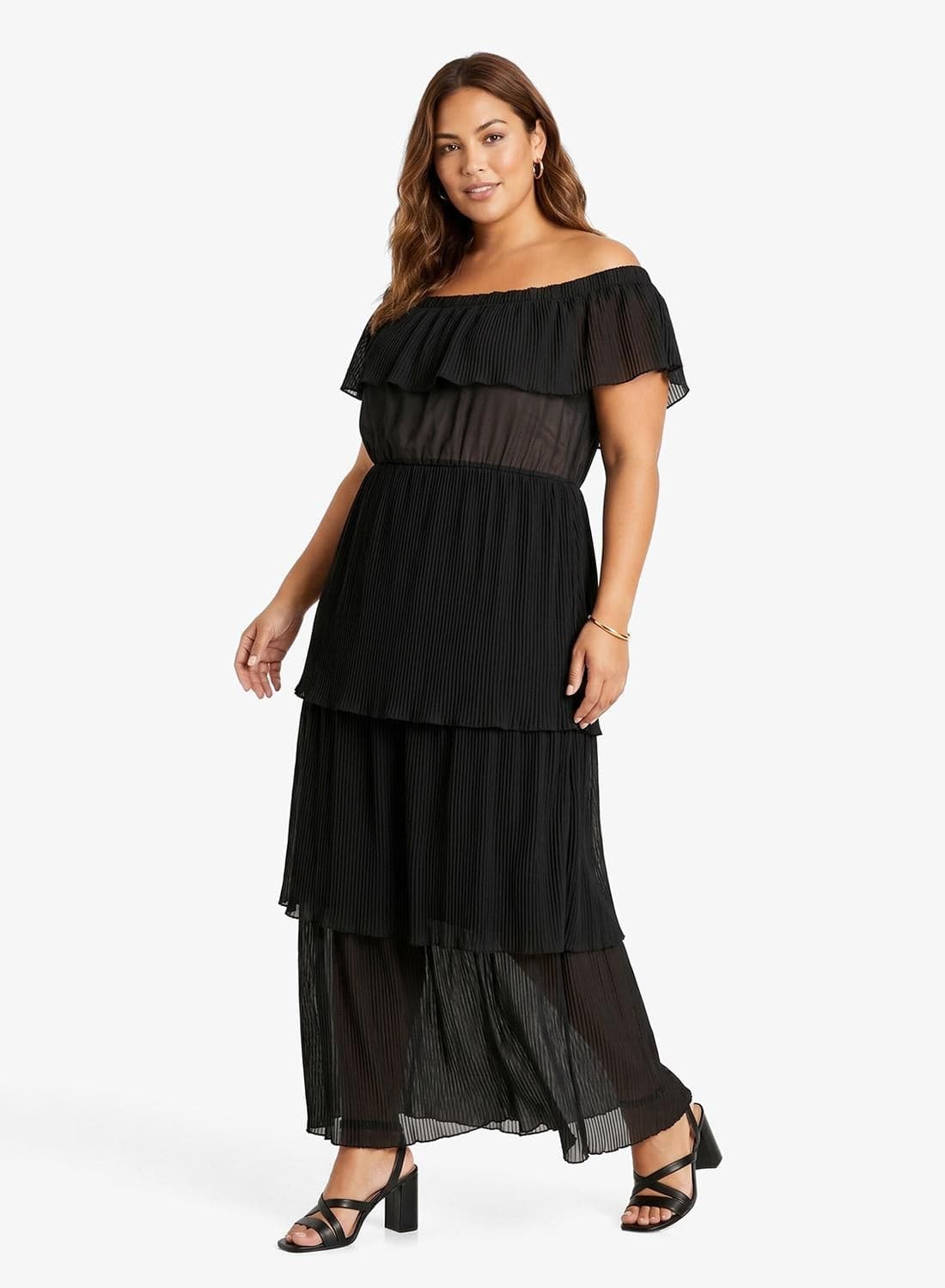 Off Shoulder Layered Dress