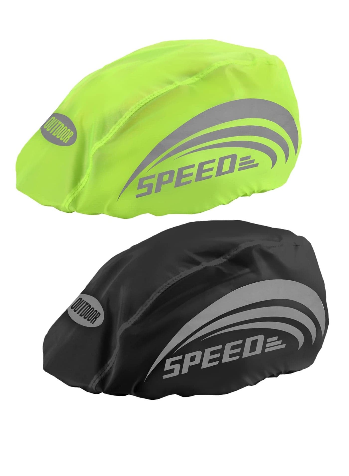 2-Pack Waterproof Reflective Bike Helmet Covers - High Visibility Bicycle Helmet Rain Covers with Reflective Strips for Enhanced Safety and Protection.