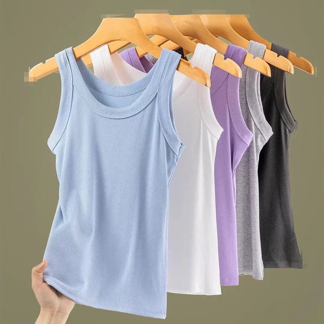 New Victoria Same Style Rayon Thread Inner Wear Anti-Plus Size I-Shaped Vest Women'S Outer Wear Bottoming Outer Wear Sling
