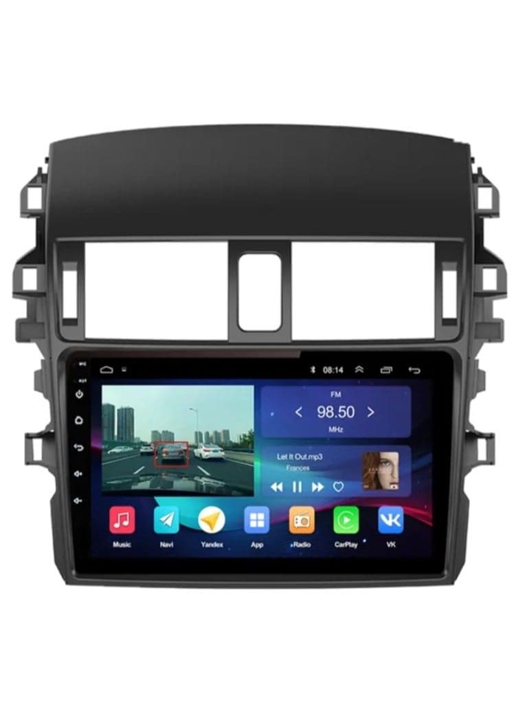 Toyota Corolla Car Stereo Android Screen 2006-2012 4GB RAM Support Apple Carplay Android Auto Wireless Bluetooth USB Support Offline-Online Maps Radio Full HD IPS Touch Screen