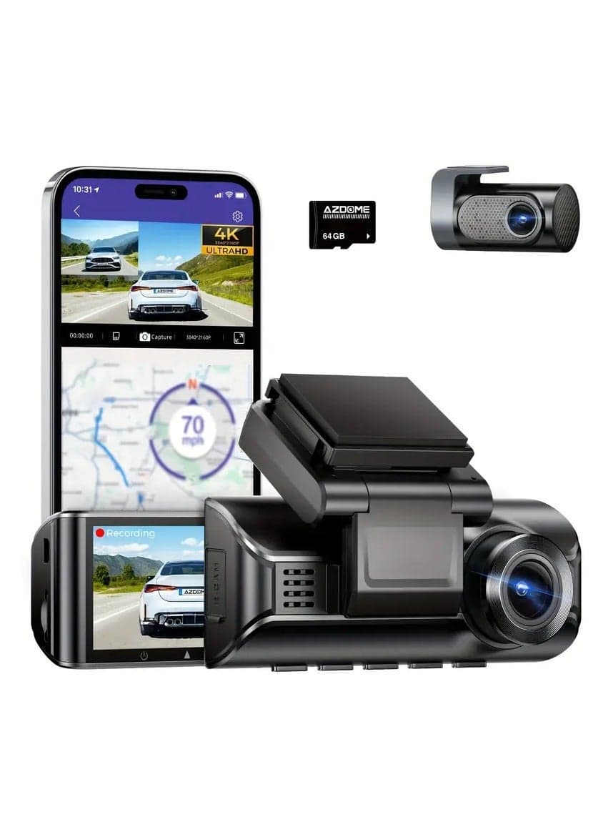 M550 Pro 4K Ultra HD Dash Cam with Rear Camera Holder 5GHZ WiFi GPS 150FOV 24H Parking Monitor Car DVR 2-Channel Route Tracking
