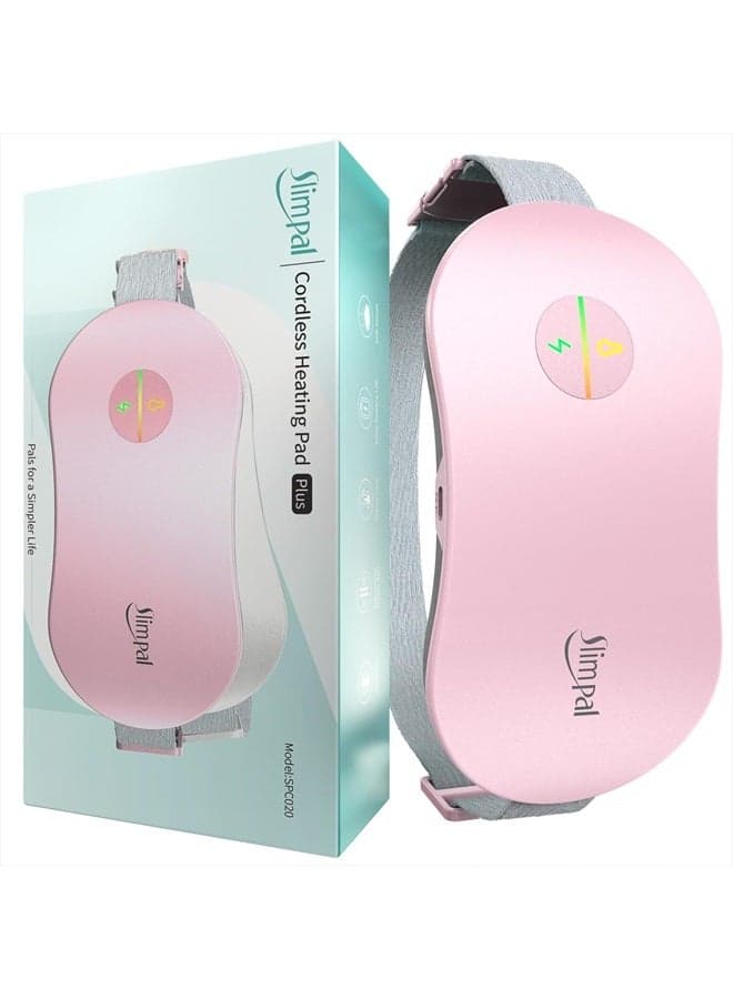Menstrual Heating Pad for Cramps, FSA HSA Eligible Approved, Portable Cordless Heating Pad for Period Pain Relief Electric Heat Belt, Up to 8 Hours Constant Working,Gifts for Women Girl, Pink