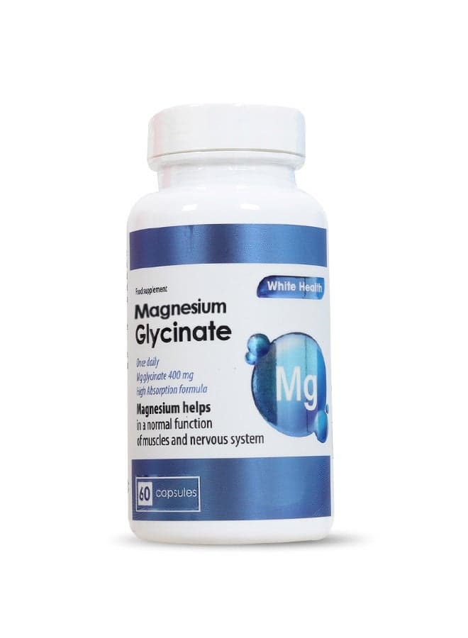 Magnesium Glycinate 400mg – Stress Relief, Sleep Support & Muscle Recovery | 60 Capsules