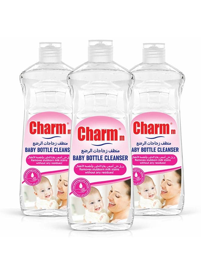 Baby Bottle Cleanser, Ideal For Cleaning Baby Bottles, 100% Recycled, Eco-Friendly, Dermatologically Tested 3 X 1L
