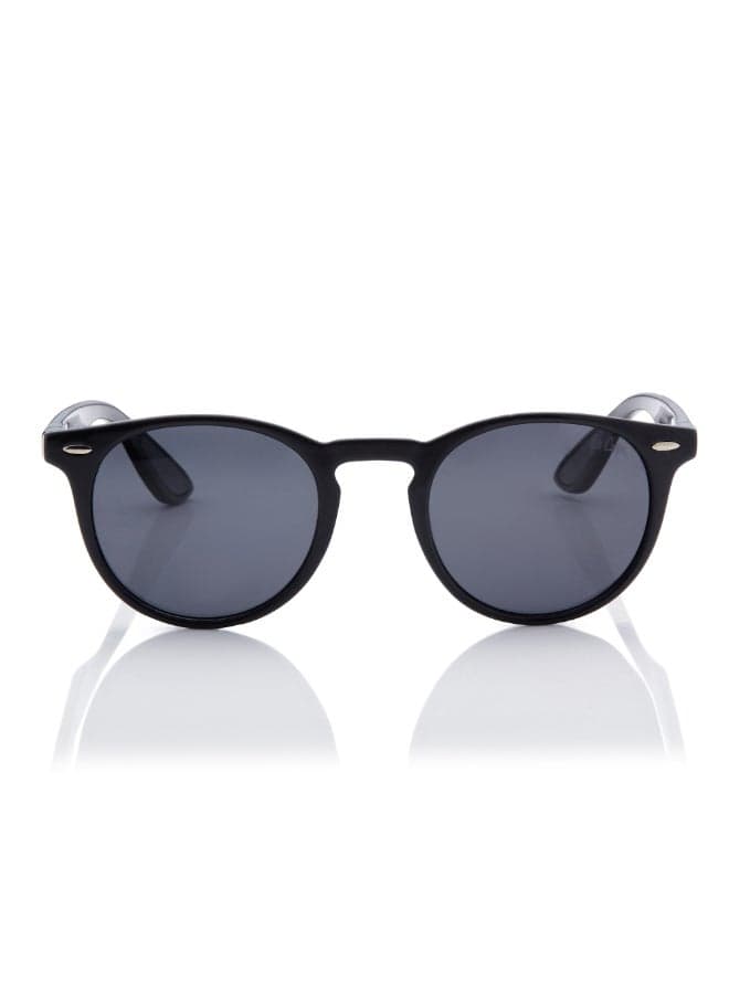 Women Polarized Sunglasses Grey Frame Black Mirror Lens 48mm - LC1216C01