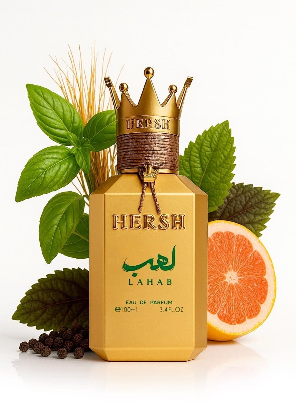 Alezz Oud Hersh Lahab Long-Lasting Perfume 100ml | Luxury Unisex Eau de Parfum with Sweet Patchouli & Grapefruit Notes | Modern Everyday Arabic Perfume