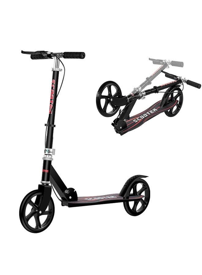 Adult Scooter, Foldable Scooter, with Disc Brakes, Double Shock Absorption System, Three levels of height adjustment, Can Support 150KG, Suitable Freestyle Kick Scooter For Boys And Girls
