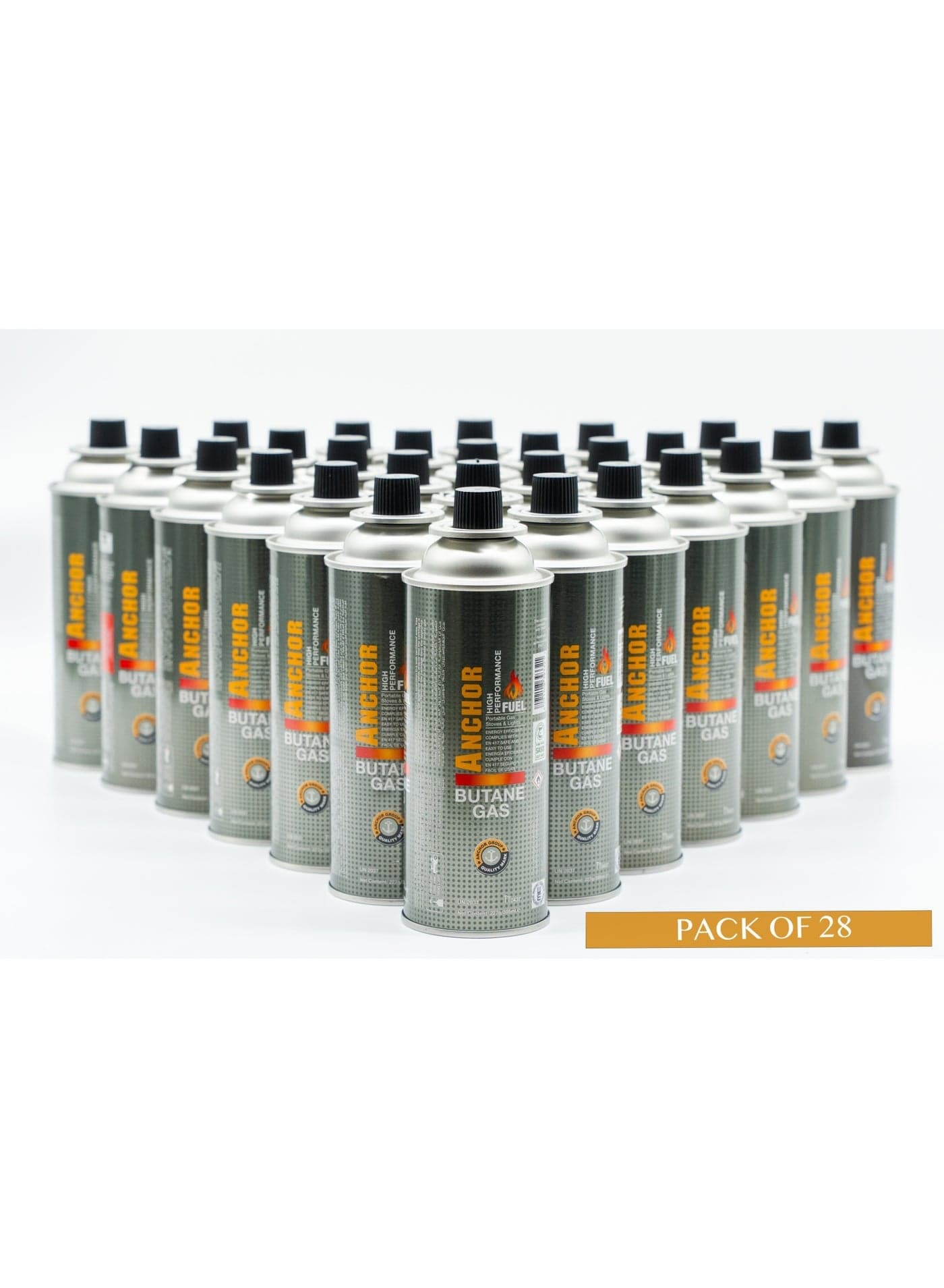 Butane 227g/395ml - Camping Stove Fuel, Long-Lasting (Pack of 28)