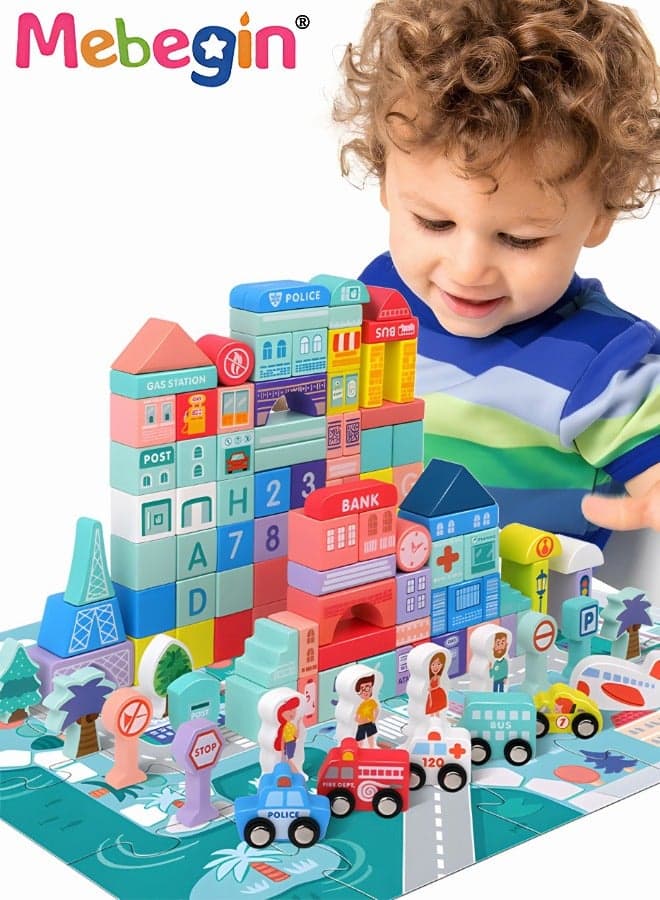 108PCS Building Blocks Set with Storage Bucket, Colorful Building Toys, Educational Learning Toys, DIY Stacking Toy Kit, Creative STEM Toy, Good Helper for Parent-child Entertainment, Ideal Gift for Kids