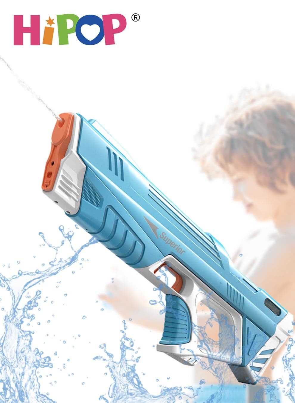 Water Gun Toy for Kids,Realistic Water Blasters Model That Absorbs Water Automatically,Water Battle Game Toy Gun