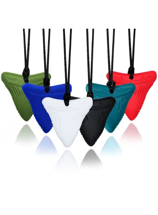 Chew Necklaces for Sensory Kids, 6 Pack Chewy Necklace Sensory Toys for Autism, ADHD, Anxiety- Silicone Teething Necklace Oral Chew Toys for Boys Girls Adults Chewer Reduces Chewing Fidgeting