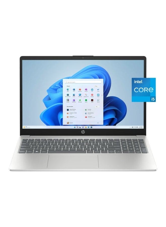 (Upgraded Version) 15-FD0095WM Laptop With 15.6-Inch FHD IPS Display, Core i5-1235U Processor/8GB RAM/256GB SSD/Intel Iris Xe Graphics/Windows 11 Home English Silver English Silver