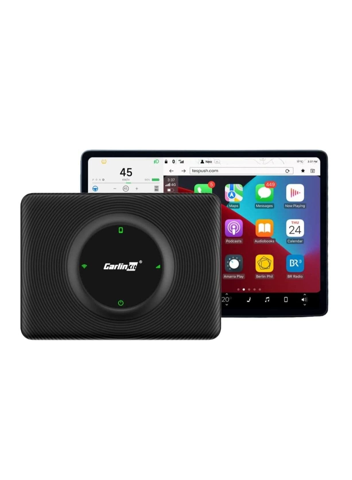 Carlinkit Tesla Wireless CarPlay Adapter 2023 Newest T2C Massive Apps Like Google Map Waze Spotify Podcast Easy Install Only Works With Model 3 Y