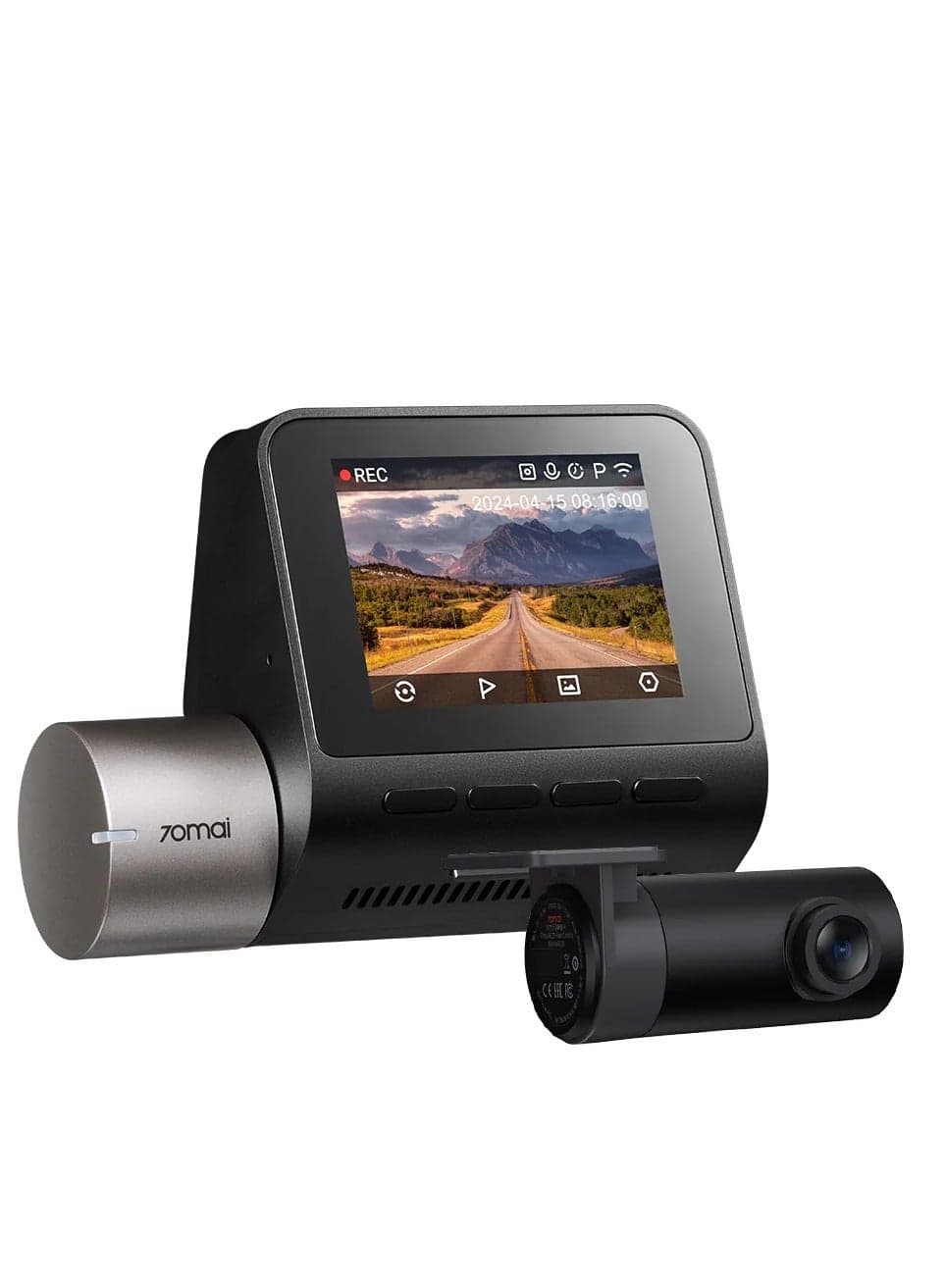 Dual Channel Dash Cam Set A510-1, STARVIS 2 IMX675 Sensor, ADAS, Built-in GPS Logger, Route Recorder, MaiColor Vivid+ with Night Owl Vision, App Playback & Share, Optional Parking Monitoring-Black