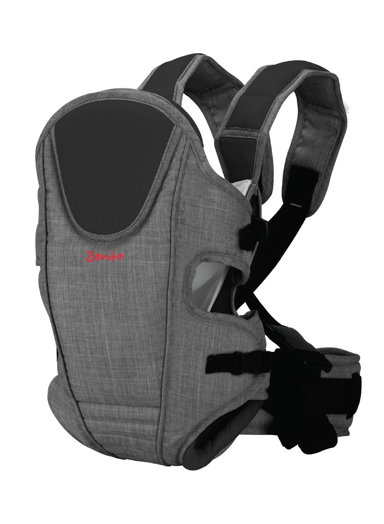 Zenito Infant Carrier - 3-18 months -Ergonomic 3-in-1 Baby Travel Carrier - Adjustable & Removable headrest - Grey