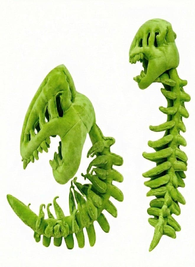 TechMax Solution Dino Skeleton Plush, Wearable Dinosaur Skeleton Plush Toy, Soft Stuffed Costume Pillow for Kids and Adults