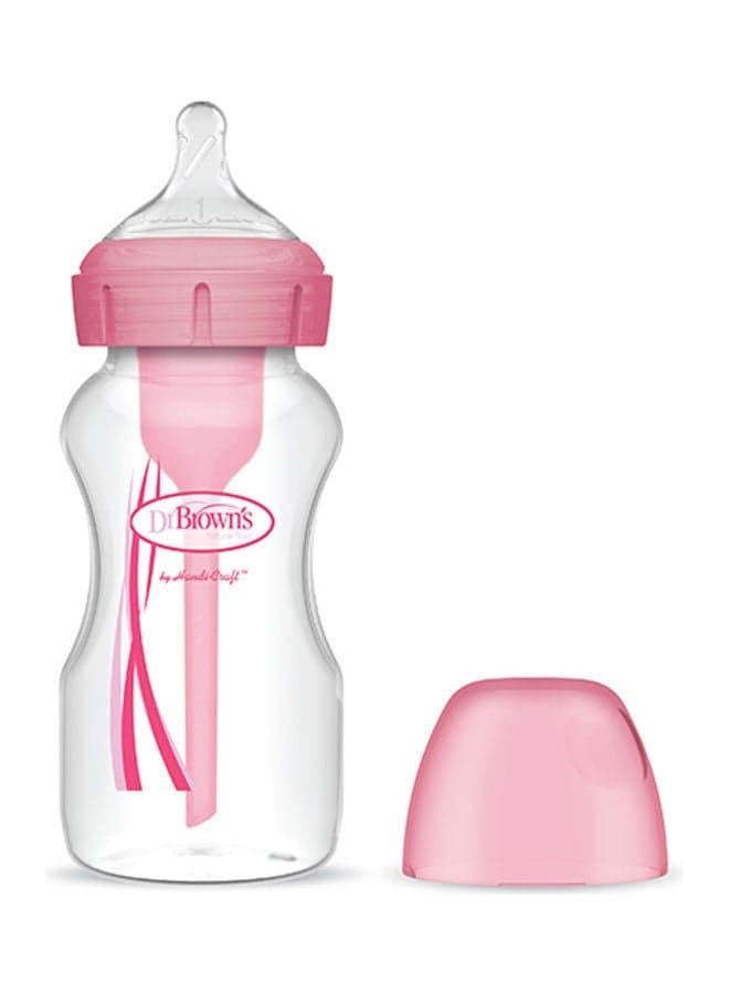 Options+ Wide Neck Bottle, 270mL Anti-Colic & BPA-Free Silicone Teat, 0M+