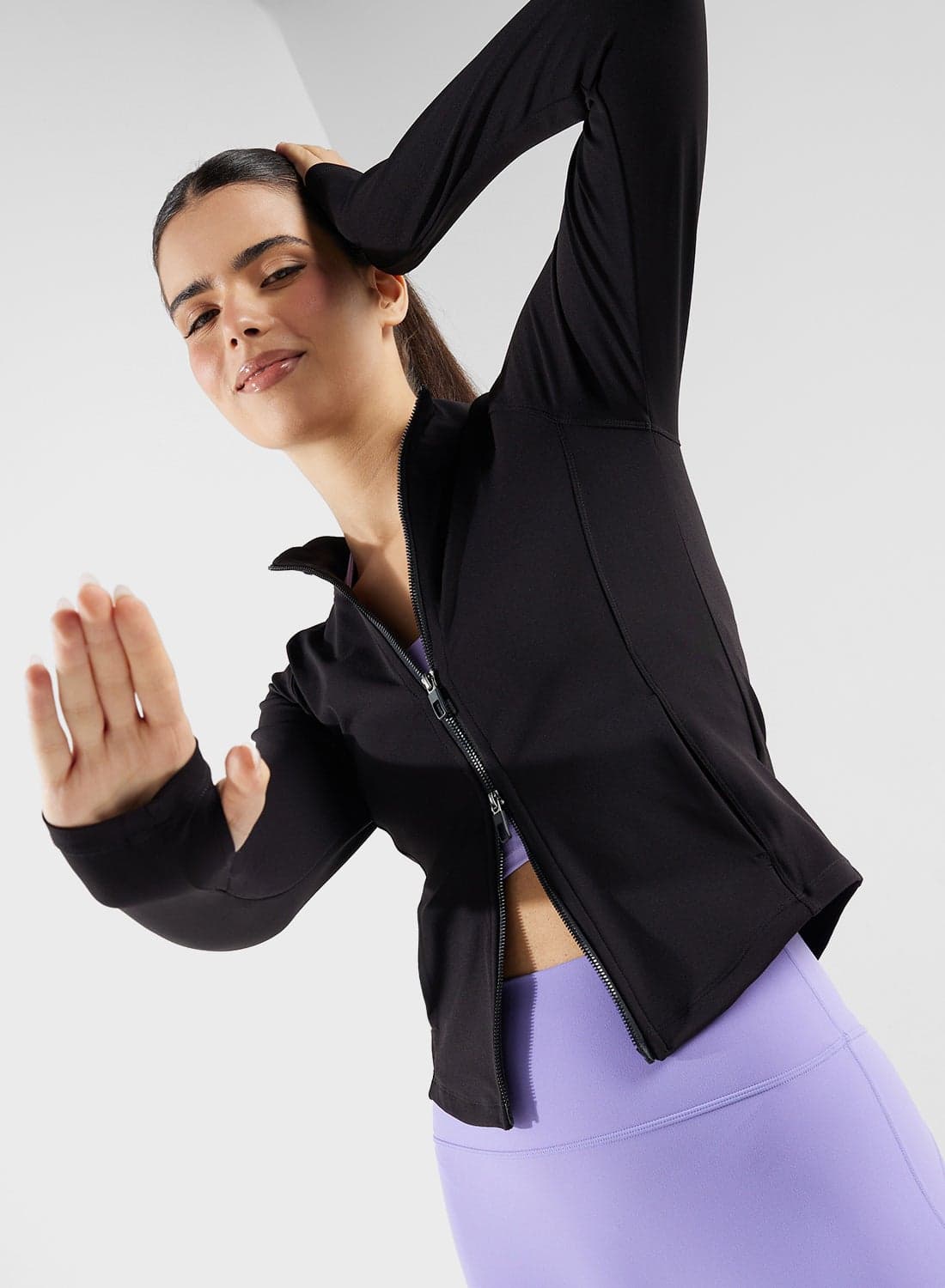 Fitted Athletic Zip Thru Jacket