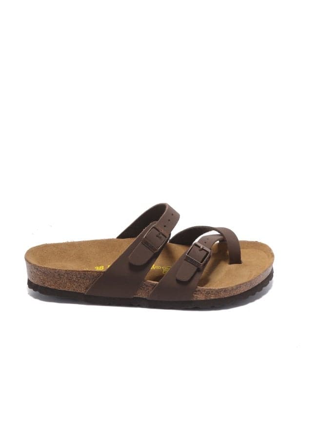 Mayari Birko-Flor Nubuck Sandals - Narrow Footbed