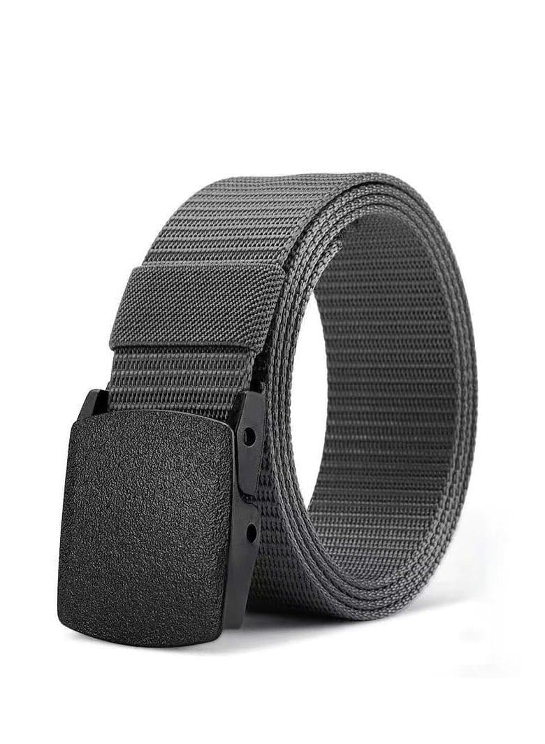 Heavy Duty Nylon Waist Belt Metal-free Belt Military Combat Training Waistband,Grey