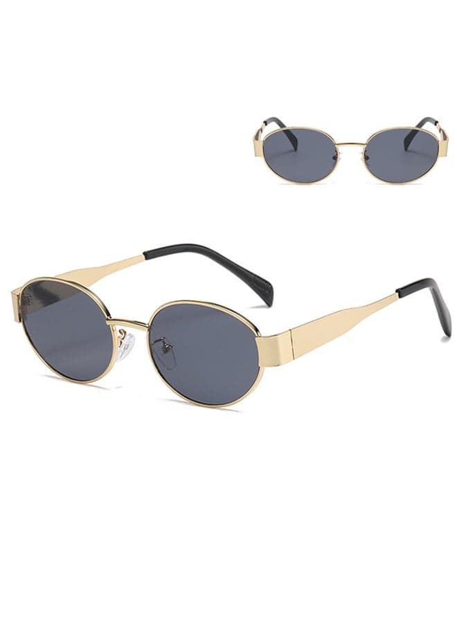 Retro Oval Sunglasses for Women Men Trendy Sun Glasses Classic Shades UV400 Protection