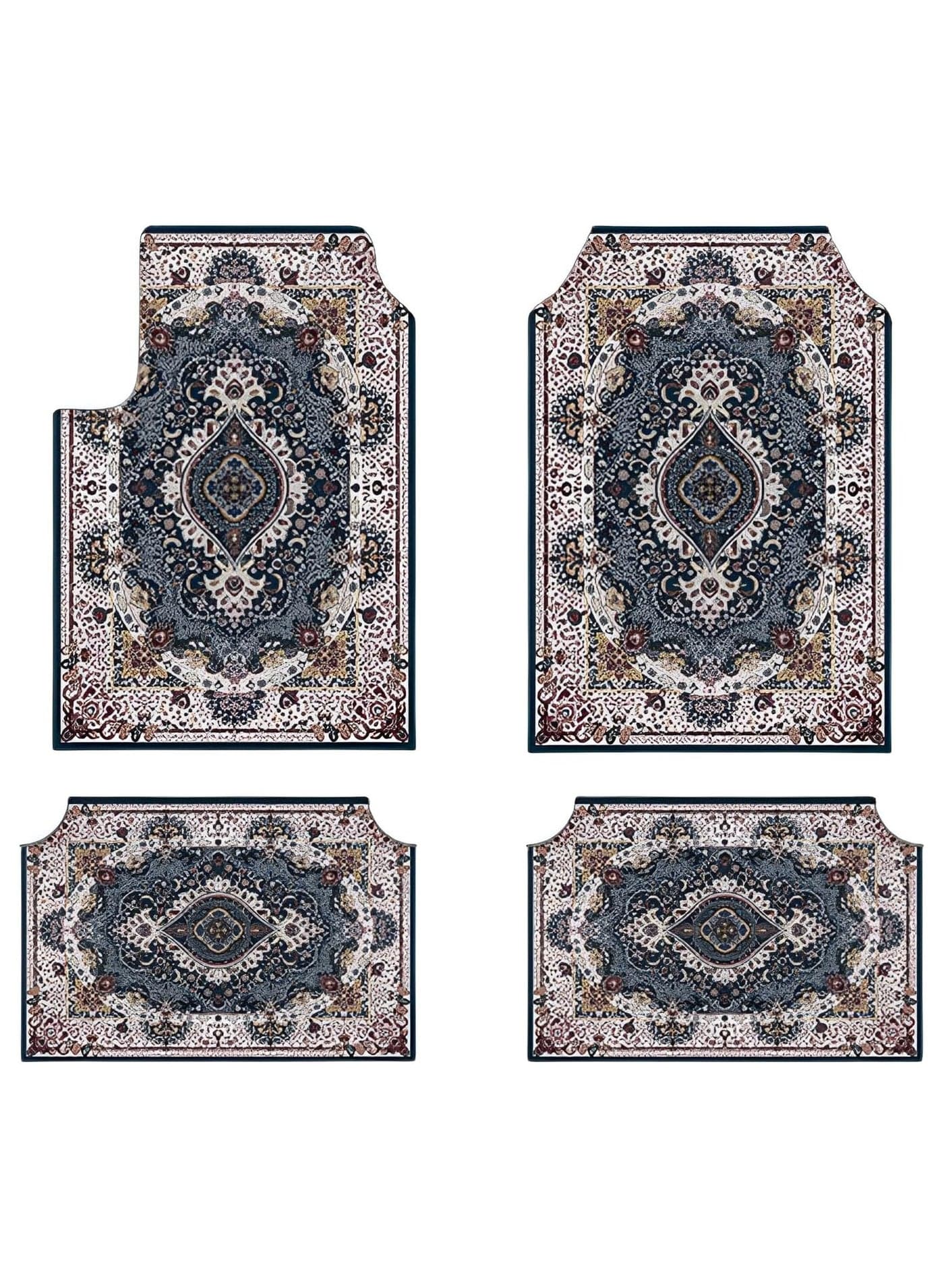 4PCS Premium Automotive Floor Mats Scratch-Proof Car Interior Protection Fit Easy Maintenance Compatible with Vehicles SUVs And Trucks Car Mats For Car Flooring