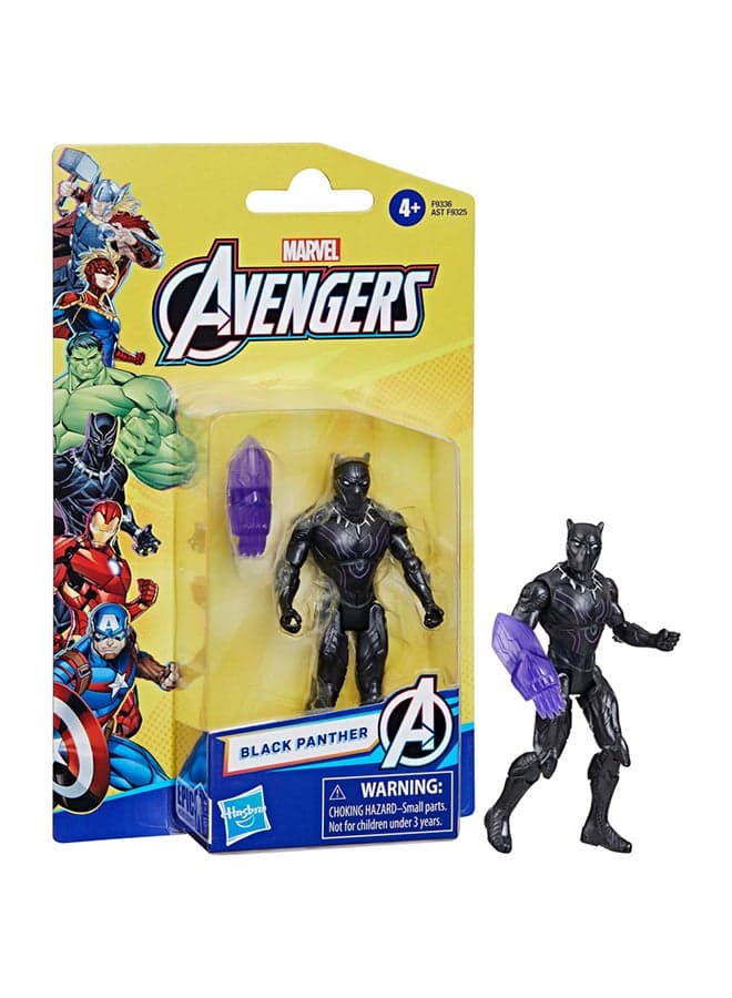 Marvel Avengers Epic Hero Series Black Panther Action Figure, 4-inch, Super Hero Toys For Kids Ages 4 and Up